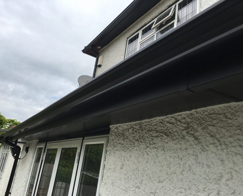 Installation of Black Fascias, Soffits and Aluminium Gutters in ...